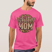 Basketbal Mom Funny Leopard Basketbal T-shirt (Voorkant)