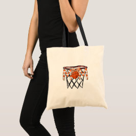 Basketbal Mom Hoop Bandanna Custom Tote Bag