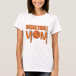 Basketbal Mom Hoops Sportfan T-shirt