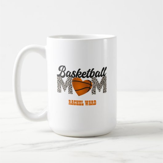 Basketbal Mom Mok, voor & achter verschillend ontw Koffiemok (Links)