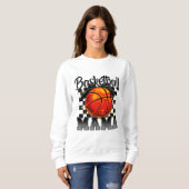 Basketbal Mom Shirt met Bow Graphic - Sport moeder (Voorkant volledig)