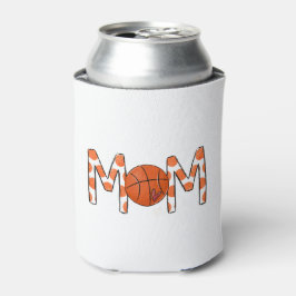 Basketbal Mom Sinaasappel Polka Dot Blikjeskoeler