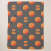 Basketbal Monogram Naam Deken - Letter E (Voorkant)