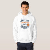 Basketbal Motivatie Citaten Oefening Succes Hoodie (Voorkant volledig)