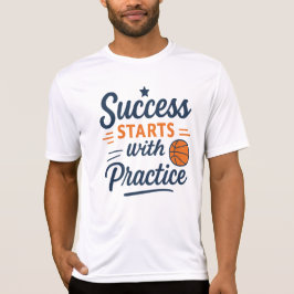 Basketbal Motivatie Citaten Oefening Succes T-shirt