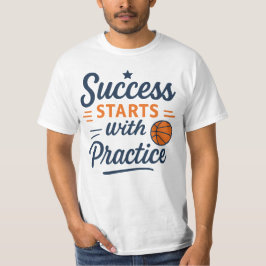 Basketbal Motivatie Citaten Praktijk Succes T-shirt