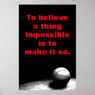 Basketbal Motivatie Inspirerend geloof Poster