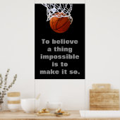 Basketbal Motivatie Inspirerend prestatie Poster (Keuken)