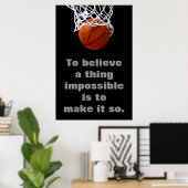 Basketbal Motivatie Inspirerend prestatie Poster (Thuiskantoor)