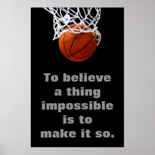 Basketbal Motivatie Inspirerend prestatie Poster