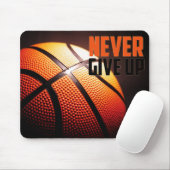 Basketbal motivatie - nooit opgeven muismat (Met muis)