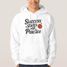 Basketbal Motivatie Succes Oefen Citaten Hoodie
