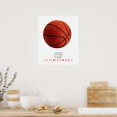 Basketbal Motivatie Uniek Poster Print (Keuken)