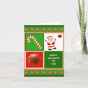 Basketbal Mrs. Claus Kerstmis Feestdagen Kaart