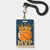 Basketbal MVP-badge Badge (Voorzijde met lanyard)