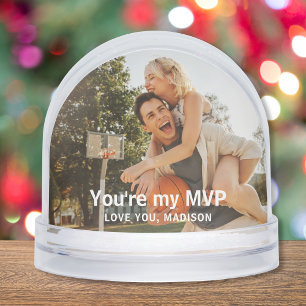 Basketbal MVP Sport Romantisch Paar Foto Custom Sneeuwbol