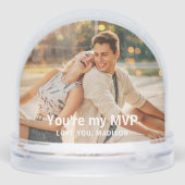 Basketbal MVP Sports 2 Foto paar Custom Sneeuwbol (Achterkant)