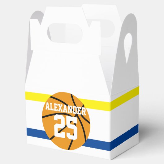 Basketbal | Naam en nummer Bedankdoosjes (Geopend)