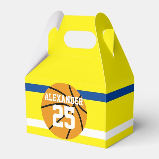 Basketbal | Naam en nummer Bedankdoosjes (Achterkant)