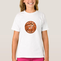 Basketbal, naam kind, MVP/nummer, 2 tekstregels