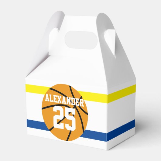 Basketbal | Naam & Nummer Bedankdoosjes (Voorkant Zijde)