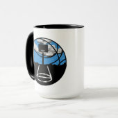 Basketbal Nachtelijke Hemel Mok (Voorkant links)