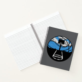 Basketbal Nachtelijke Hemel Spiraal Hardcover Noti Notitieboek