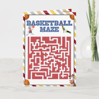 Basketbal NBA baby shower doolhof voor kinderen Kaart