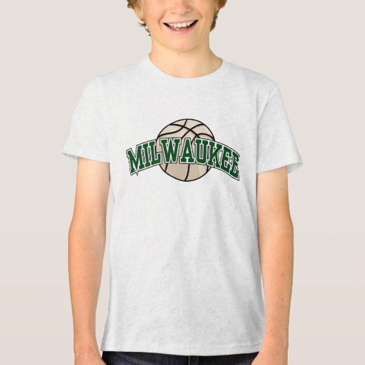 Basketbal NBA Milwaukee Bucks Tri-Blend Shirt (Voorkant)