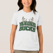 Basketbal NBA Milwaukee Bucks Tri-Blend Shirt (Voorkant)