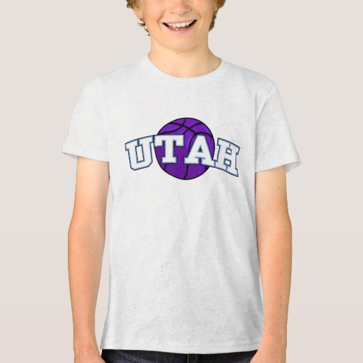 Basketbal NBA Utah Jazz Tri-Blend Shirt (Voorkant)