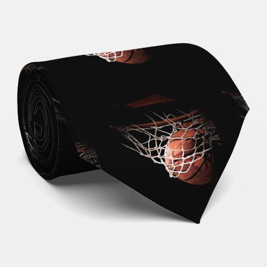 Basketbal Neckwear Custom Stropdas (Opgerold)