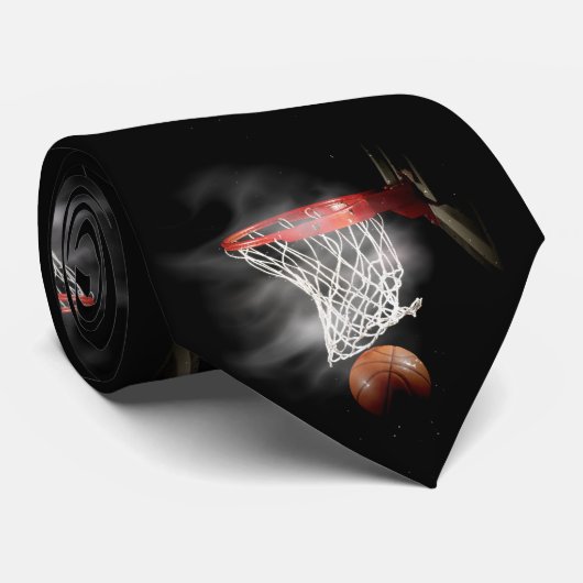 Basketbal Neckwear Custom Stropdas (Opgerold)
