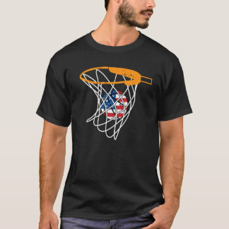 Basketbal Net 4th van juli Retro Sportspeler Ath T-shirt