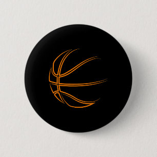 Basketbal nieuwigheid - basketbalspeler ronde button 5,7 cm