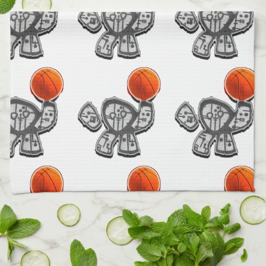 Basketbal Nieuwigheidscadeau Theedoek (Gevouwen)