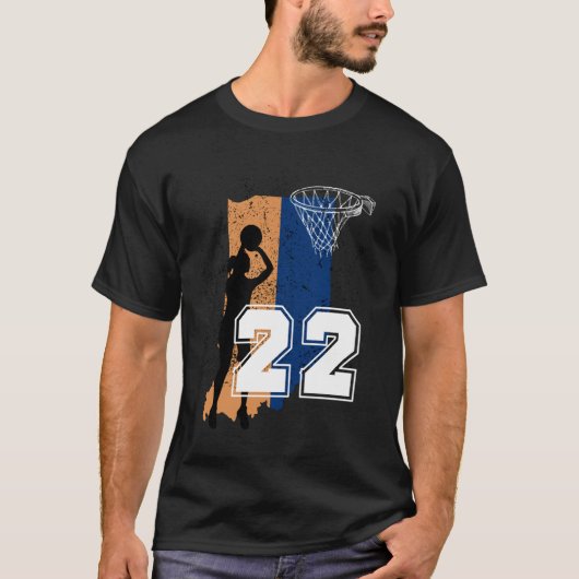 Basketbal No 22 Dames Basketbal Jersey T-shirt (Voorkant)