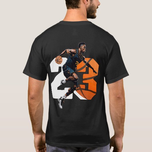 Basketbal Nomber 23 T-shirt (Achterkant)