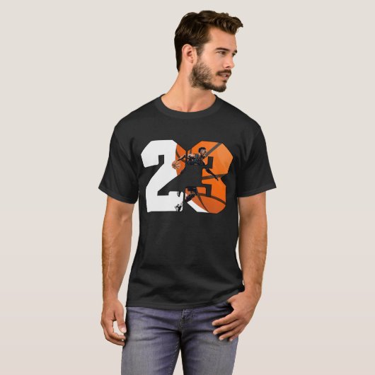 Basketbal Nomber 23 T-shirt (Voorkant volledig)