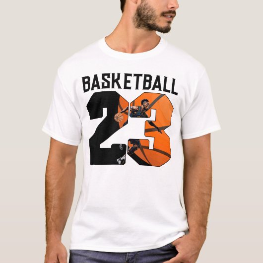 Basketbal Nomber 23 T-shirt (Voorkant)