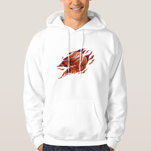 basketbal nooit stoppen hoodie (Voorkant)