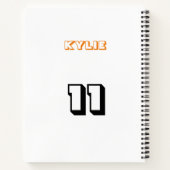 Basketbal Notitieboek met Naam & Jersey # (Achterkant)