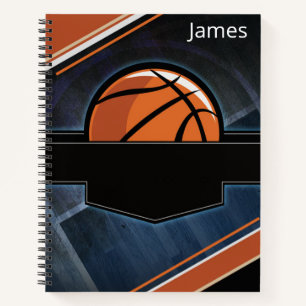 Basketbal notitieboek omslag voor jongens