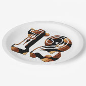 Basketbal Nummer 12 Afbeeldingslogo, Papieren Bordje (Gekanteld)