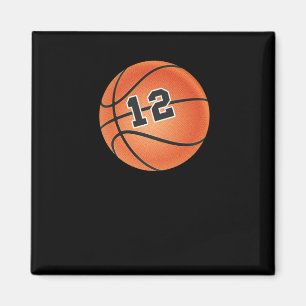 Basketbal nummer 12 magneet