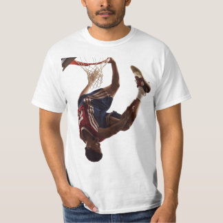 Basketbal Nummer 2 Dunk Van Onderen Artistieke Spo T-shirt