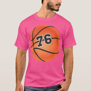 Basketbal nummer 76 Zesenzeventig T-shirt