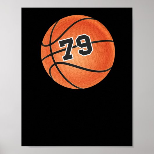 Basketbal nummer 79 poster (Voorkant)