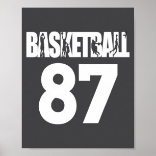 Basketbal Nummer 87 Mijn Favoriete Basketbalspeler Poster