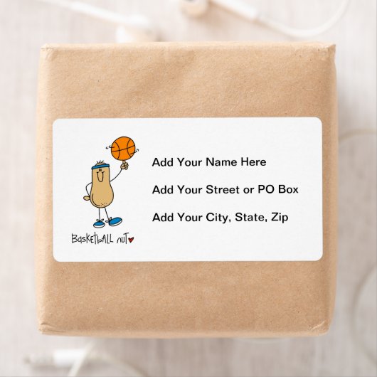 Basketbal Nut T-shirts en geschenken Etiket (Insitu)